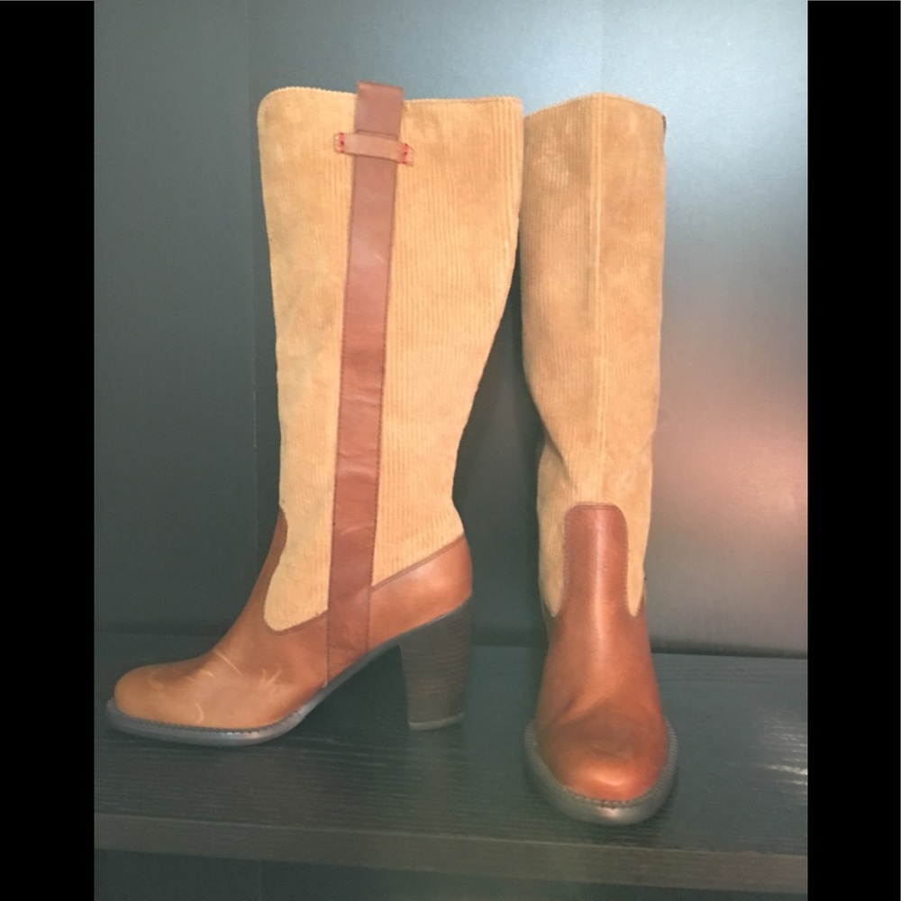 Tommy Hilfiger boots corduroy tan sz 5.5